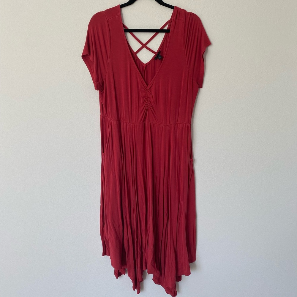 Torrid reddish orange dress with pockets